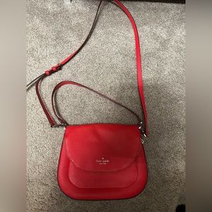 Kate Spade, cross body purse, bright orange